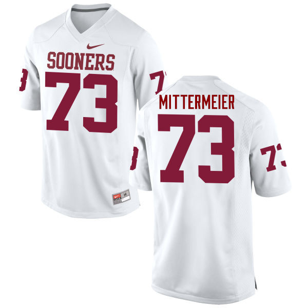 Men Oklahoma Sooners #73 Quinn Mittermeier College Football Jerseys Game-White - Click Image to Close